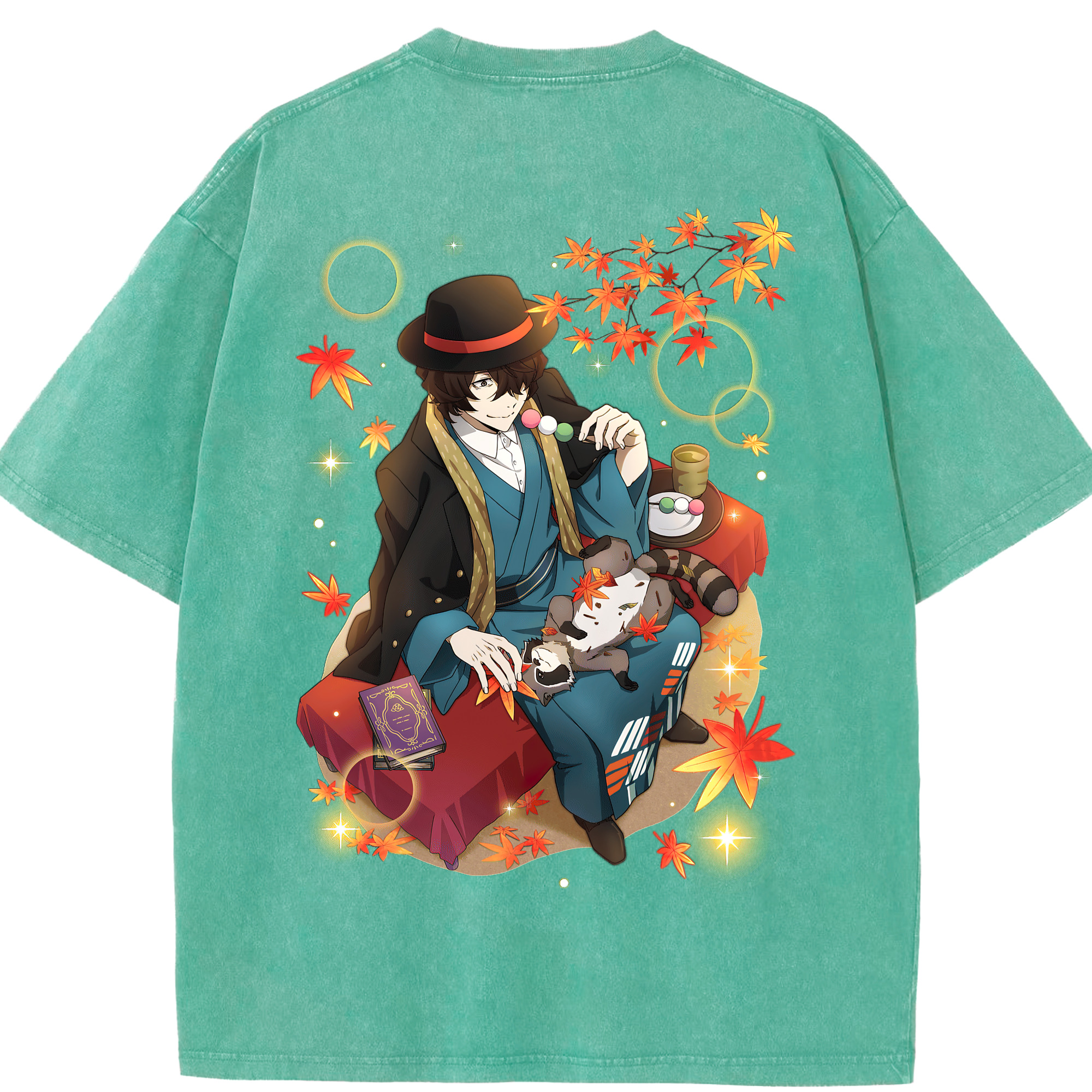 （画像用） 文豪ストレイドッグス Bungo Stray Dogs 綿100% ヴィンテージ風 半袖Tシャツ（背面プリント）